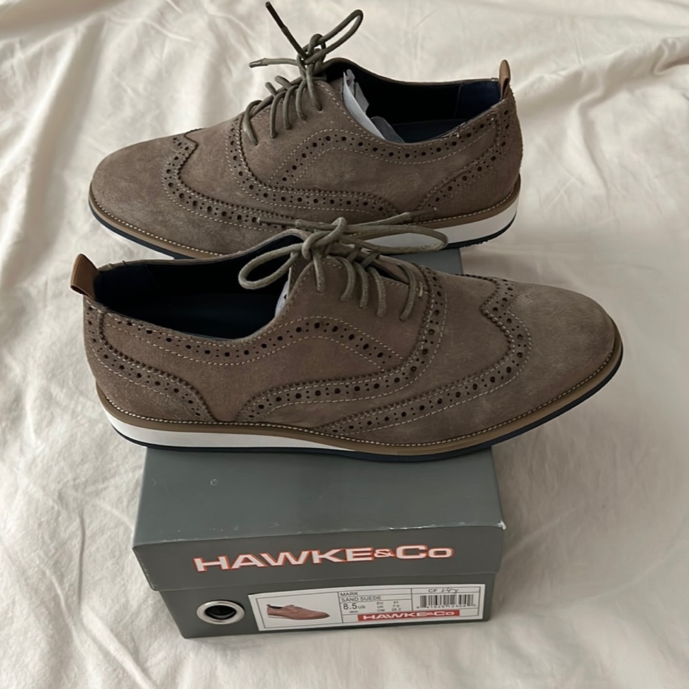 Hawke & Co Suede Wing Tip Shoes